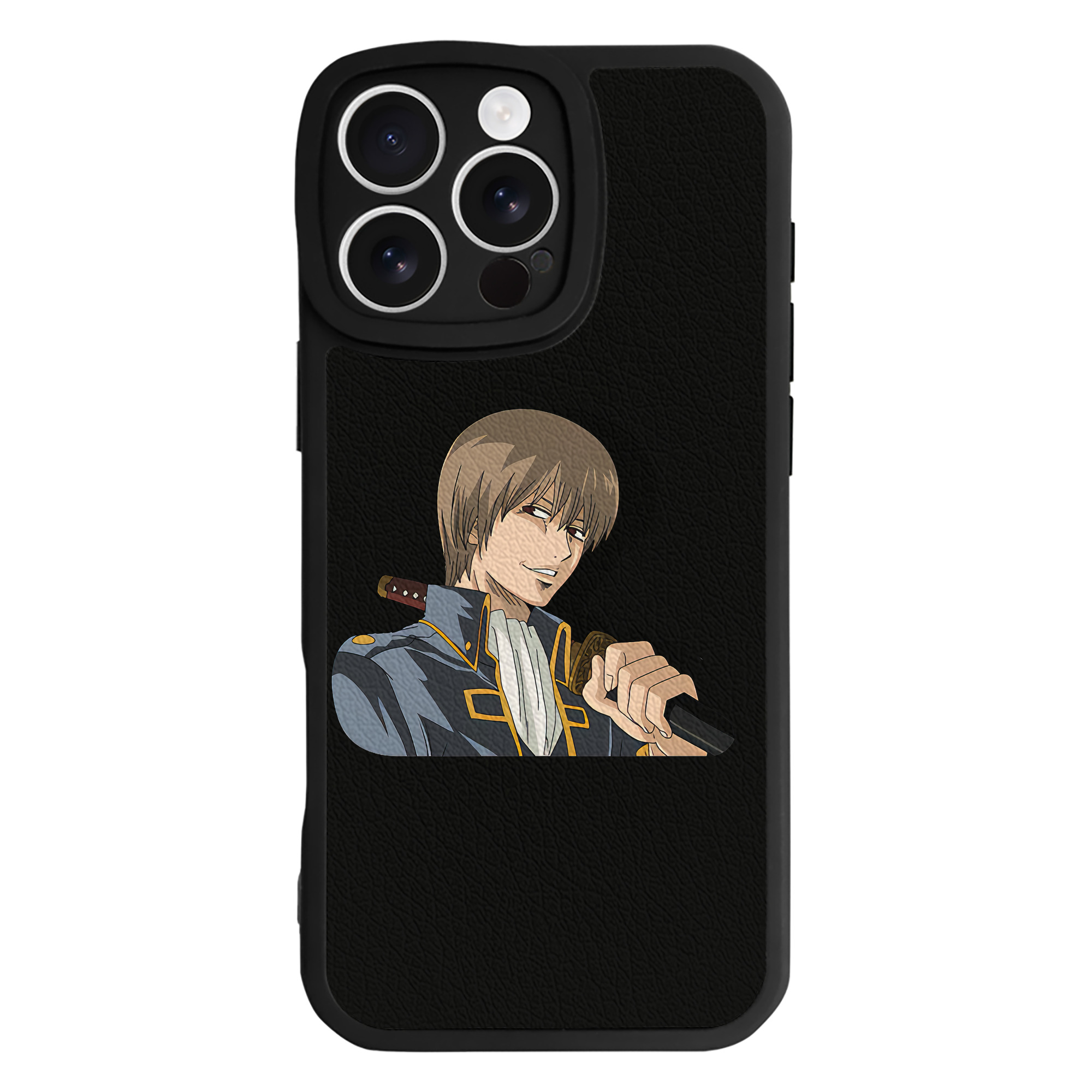 （画像用） ぎんたま 坂田銀時（さかたぎんとき） 神楽 志村新八（しむら しんぱち） GINTAMA Sakata Gintoki Kagura Shimura Shinpachi 【iPhone 16シリーズ対応】シリコンスマホケース（レザー調） 材質：シリコン